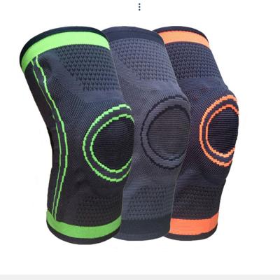 China Breathable Comfortable Knitted Nylon Weightlifting Compression Sleeve Knee Brace Protector Gym Adult Basketball Breathable/Elastic/Comfortable Weightlifting for sale