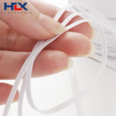 China Disposable 3mm Elastic Custom Elastic Earloop , 5mm HLX Elastic Webbing Cord for sale