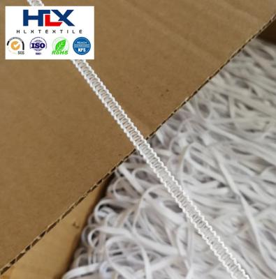 China SGS 5mm Cavity 3mm Elastic Band Disposable White 5mm Earloop For Disposable Shoe Cover Disposable Headgear for sale