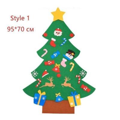 China HLX Christmas Crochet Loop Viable Kids Felt DIY Christmas Tree Decoration Hook And Loop for sale