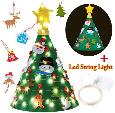 China Pure Cotton HLX Christmas Crochet Loop Kids Felt DIY Christmas Tree Decoration Hook and Loop for sale