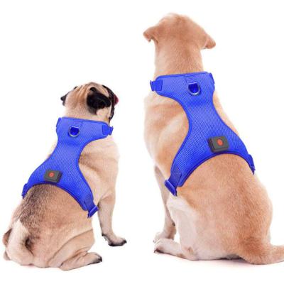 China Design Eyson OEM Viable Free ODM Logo Pet Collars Dog Safety Vest Led Dog Vest for sale