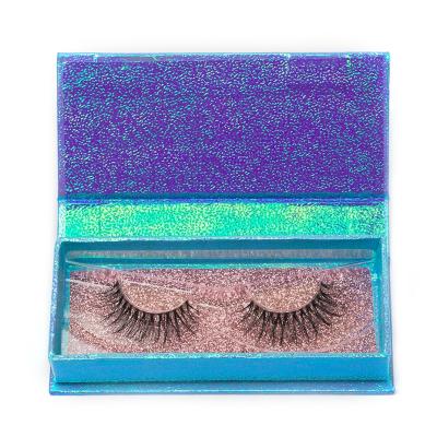 China Delicate 3d Mink False Eyelashes With Custom Glitter Eyelash Packaging Box for sale