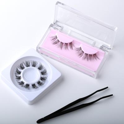 China Natural OEM Packaging Super Soft Lash Faux Mink False Eyelashes DIY Cotton Black Luxury Hot Melt Flare Eyelash Extension for sale