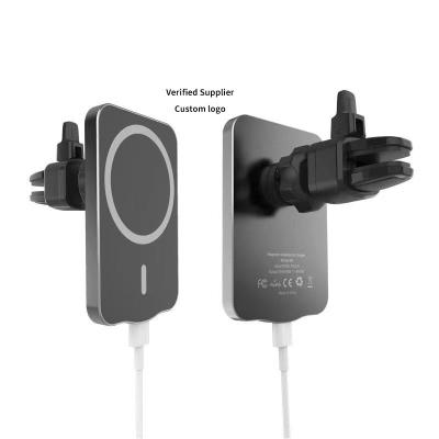 China Mobile Phone Holder Magnetic Car Charger USB Cable 15w Wireless Magnetic Car Charger for sale