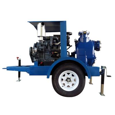 China Diesel engine centrifugal Auto-priming irrigation water pump in farm for sale