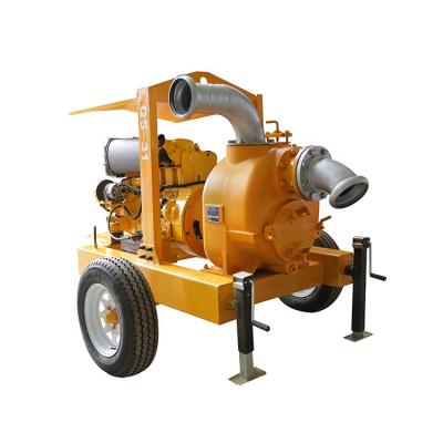 China 8 inch diesel self-priming water pump with 4 cylinder diesel engine for sale