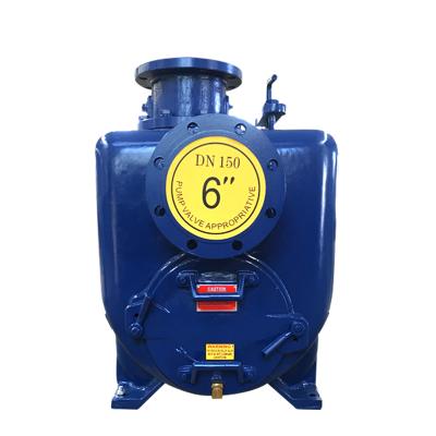 China JU 6inch no clogging self priming centrifugal sludge pump for sale