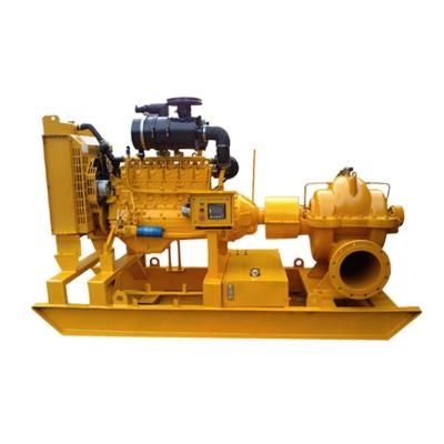 China 2000 m3 / h High capacity diesel centrifugal pump with diesel engine 14 m head for sale