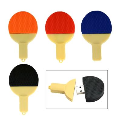 China Ping Pong Ball Tennis Form Real Customized PVC Ping Pong Balls Ping Pong Bat USB Flash Memory High Speed ​​Capacity Customized Stick Pen Thumb Drive For Games promotions gift giving for sale