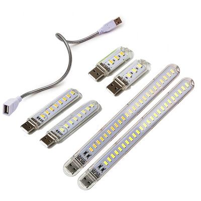 China Ultra Bright Energy Saving 3Leds 8Leds 24Leds LED Mini Reading Lamps USB Night Light Highlight and Night Light for Power Bank Laptop Notebook PC for sale