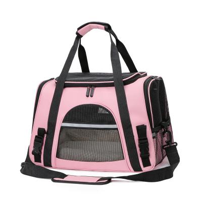 China Sustainable Airline Approved Breathable Foldable Portable Transport Travel Dog Cat Bag Pet Strap Sling Carrier for sale