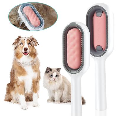 China Stocked New Arrival Fluffy Pet Bath Massage Brush Grooming Product Cat Grooming Brush with Water Spray for sale