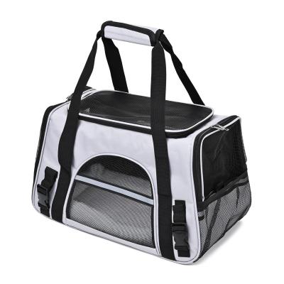 China Sustainable Airline Approved Hot Sale Breathable Puppy Transport Travel Sling Bag Pet Foldable Cat Carrier Bag for sale