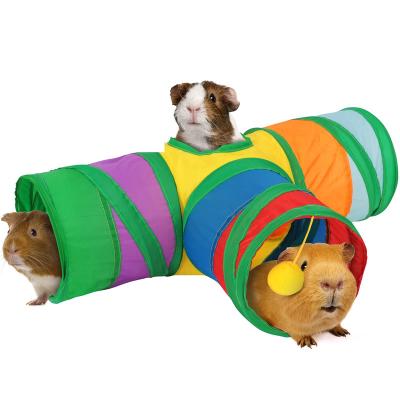 China Stocked Multicolor Small Pet Animal Hamster Cage Accessories Hideout Toys Hamster Cage Tubes And Tunnels Kit for sale