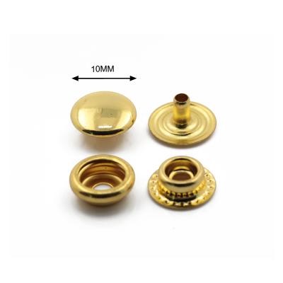 China Dry cleaning 10mm manufacturing metal wholesale brass snap button high quality buttons best for jeans leather wallet for sale