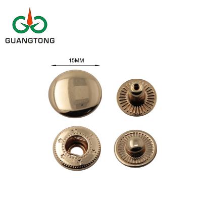 China Washable.eco-friendly.durable.nickel Guangtong Brand Custom Round Shaped Metal Parallel Clip Spring Snap Button For Leather Purse Handbags for sale