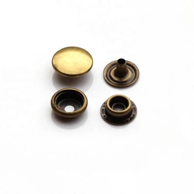 China OEM Sustainable Hot Sale Vintage Style Garment Base Trimming Metal Round Custom Press Snap Buttons for sale