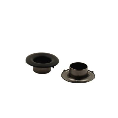 China Eco-friendly Matte Black Color Inner Size Manufacturers 9mm Eyelets Brass Grommet Ring For Leather Handbag for sale