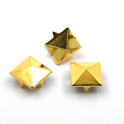 China Eco - Friendly Bag Accessories Leatherware Decoration 16mm Arc Pyramid Metal Stud For Leather for sale