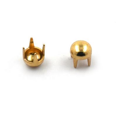 China Wholesale Eco-Friendly Luxury Round Bag Decoration Metal Key Stud Studs Prongs For Handbags Purses Wallets for sale