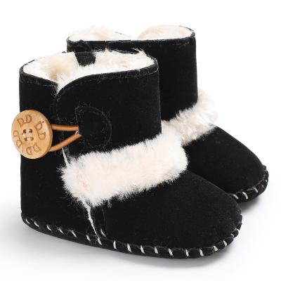 China Cushioning Children's Baby Shoes Cotton Winter Patterns Shoes For Baby Shoes And Velvet Warm Snow Boots for sale