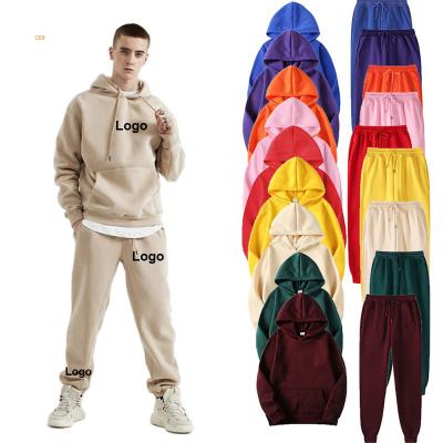 China Breathable Custom Logo Fleece Men Tracksuits Sweat Suit Simply Jogging Two 2 Piece Sweatsuits Jogger Pants Sweatpants And Hoodie Unisex Sets for sale