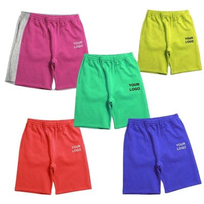 China Anti-wrinkle 2022 new fashion wholesale men's fitness sports shorts printed cotton fleece sweat shorts for sale