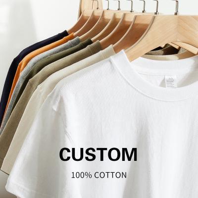 China Wholesale Custom Pima Cotton T-shirt Cheap Basic White Anti-wrinkle Designer Heavy Cotton Men's T-shirt for sale