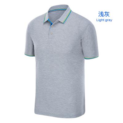 China Anti-Wrinkle Polyester Cotton T-shirts Plain Mens Polo T-Shirts With Custom Logo Printed Mens Polo Shirt for sale