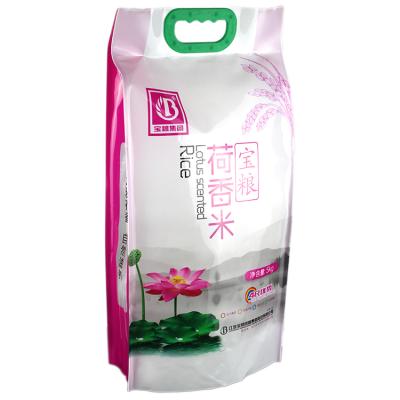 China Customized Customized European Standard Size Gusset Vacuum Rice Moisture Proof Flexible Packing Bag for sale