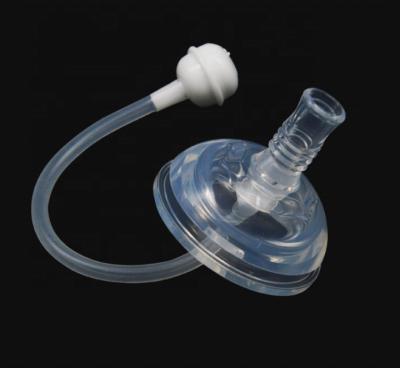 China BPA Free Baby Milk Bottle Accessories Suck Silicone Nipple With Straw for sale