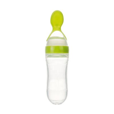 China BPA Free Hot Sale Customized Silicone Bottle With Spoon With Reasonable Price for sale