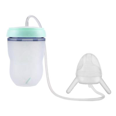 China New Design BPA Neck Hand Wide Silicone Free Baby Feeding Bottle With Factory Directly Sale for sale