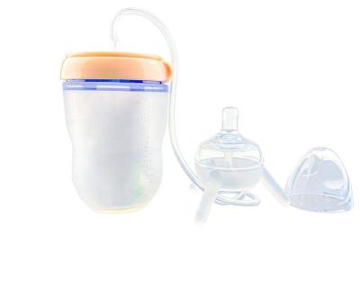 China BPA Free Factory Wholesale Drinking Water Nipple With Straw And Sippy Spout Weighted Nipple Bottle for sale