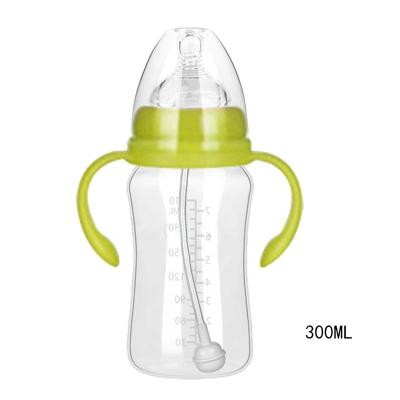 China BPA Free 180ml 240ml 360ml Wide Neck Baby Milk Nipple PP Eco - Friendly Bottle With Handle for sale