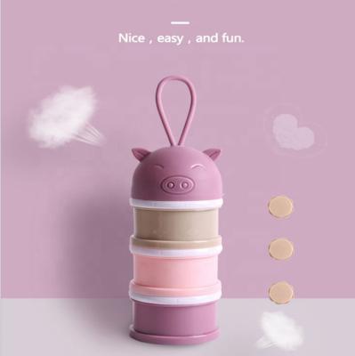 China BPA Free Fashion New 3 Layer Baby Milk Powder Container For Mix Dispenser Baby Food Storage Box for sale