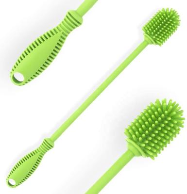 China Long Handle Durable Easy Clean Durable Food Grade Soft Bottle Cleaner Brush for sale