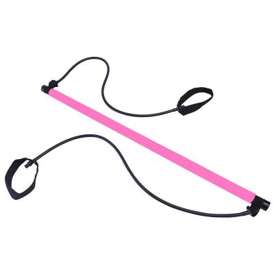 China Easy to carry factory direct portable yoga exercise pilates pull rope resistance band bar for sale