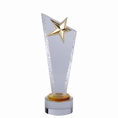 China Custom Crystal Trophy Resin Trophy Gift Custom Creative Custom Aluminum Crystal Medal of Honor for sale