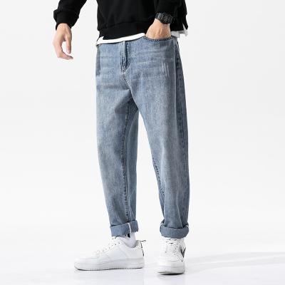 China KX8804 viable 2021 spring and autumn jeans men's loose straight Korean fashion CIA spring and leg thin pants for sale