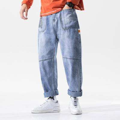 China Viable Japanese new men's personality trend soft casual pants loose straight pants jeans KX8809 2021 for sale