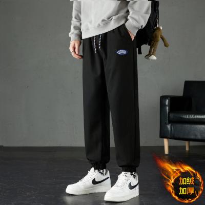 China Viable CN102 2021 Mens Waffle Autumn Winter Loose Sweatpants Casual Tends Gaiters 9 Point Plush Trousers for sale