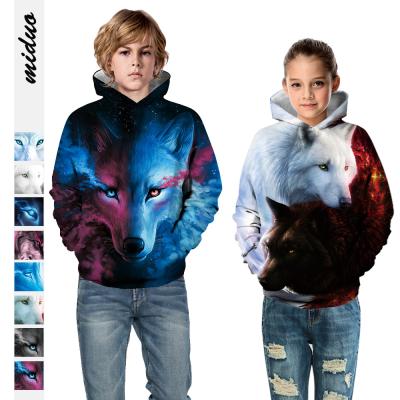 China Viable wholesale children's long sleeve print hooded brand children's sweater digital pullover top TZ0 for sale