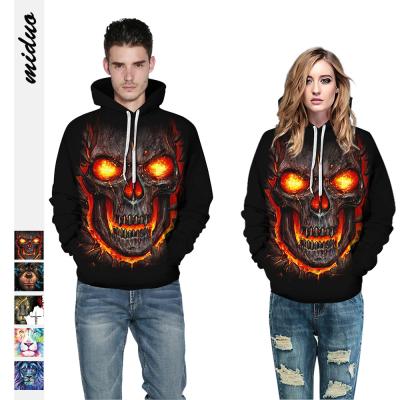 China Long Hooded Hooded Skeleton Digital Print 3D Sweater Brand Fashion Street Halloween Halloween Long Sleeved Shirt QYXH3 for sale