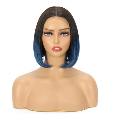 China Bob Wave High Quality 8 10 12 16 18 Inch Short Virgin Remy Brazilian Full Lace Frontal Cut Frontal Hair Bob Wig for sale