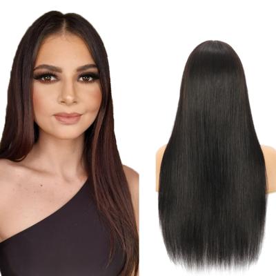 China Straight 130 150 180 Density Can Be Bleached Straight Transparent Hair 13x6 Lace Wig, 100% Brazilian Virgin Hair Lace Wigs for sale