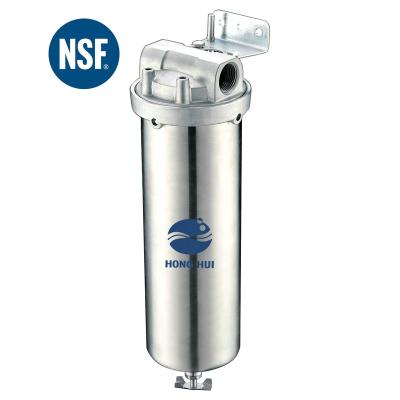 China Commercial HONG HUI NSF HRS-10A Stainless Steel 10 Inch Filter Housing  Clear Water Filter Housing for sale