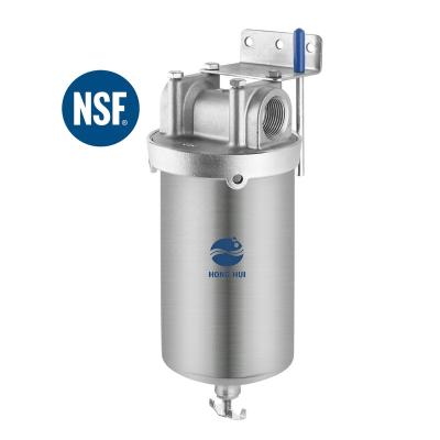 China Commercial HONG HUI NSF HN-5A Stainless Steel Filter Housing 5 Inch Filter Housing Clear Water Filter Housing for sale