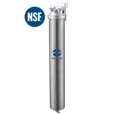 China Commercial HONG HUI NSF HMS-20A Stainless Steel Filter Housing 20 Inch Filter Housing Clear Water Filter Housing for sale